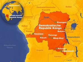 Karte der Demokratischen Republik Kongo